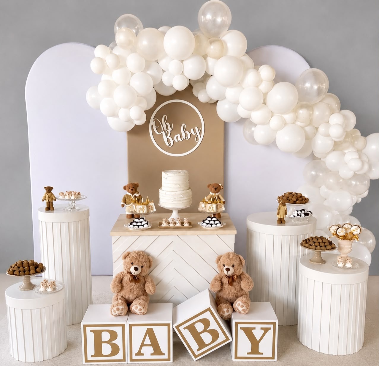 Chá Revelação Urso Bege - FABIANA LOPES DECORACOES