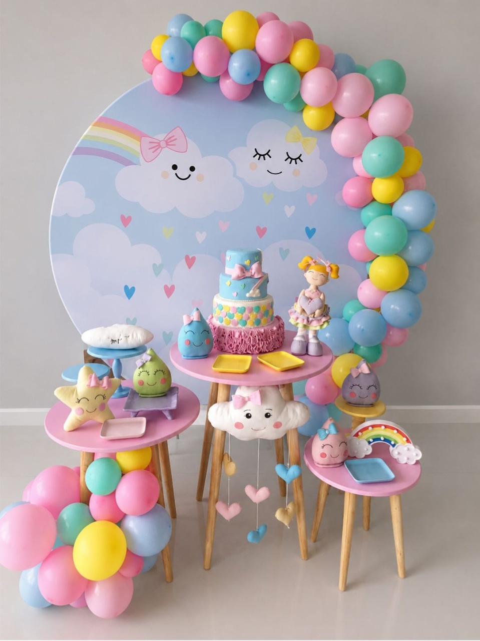 Chuva de Amor Mesa Palito - FABIANA LOPES DECORACOES