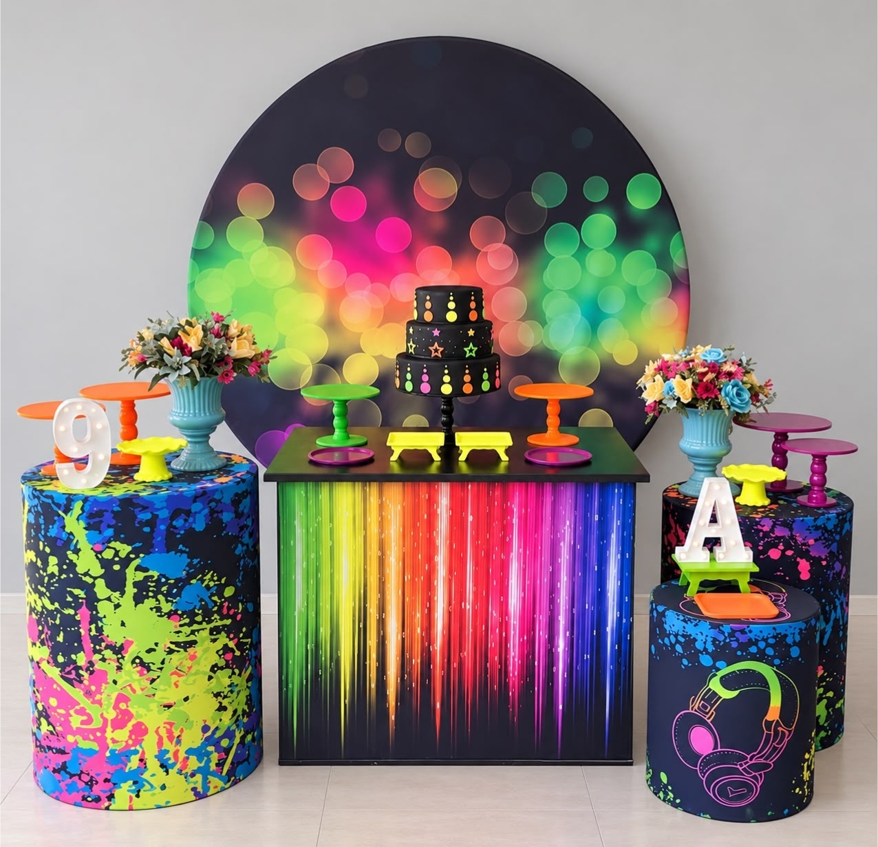 Neon + Mesa - FABIANA LOPES DECORACOES