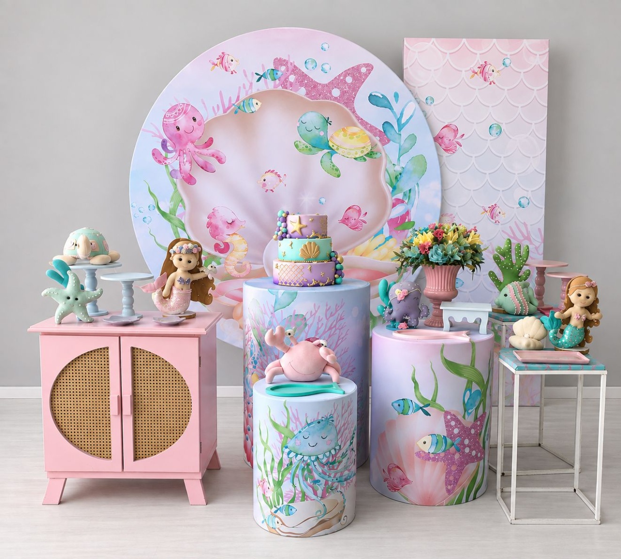 Sereia + Placa - FABIANA LOPES DECORACOES