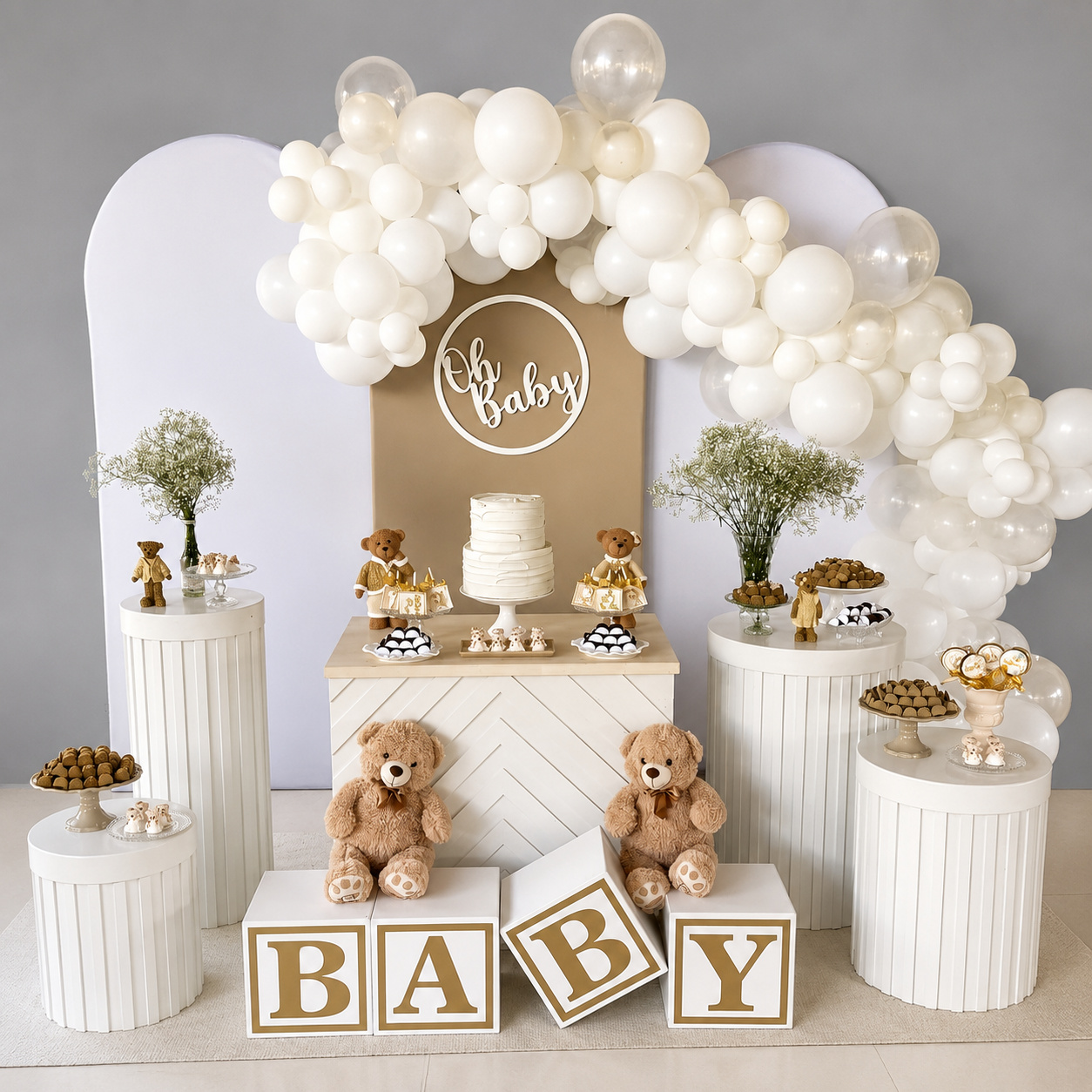 Chá Revelação Urso Bege - FABIANA LOPES DECORACOES