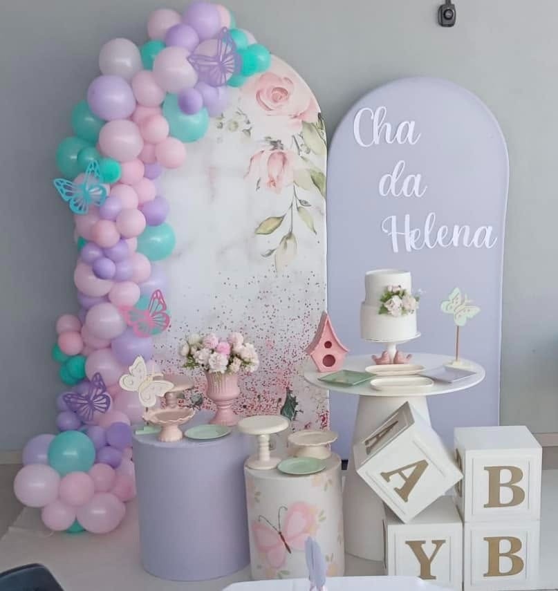 Chá Revelação Jardim Lilas - FABIANA LOPES DECORACOES