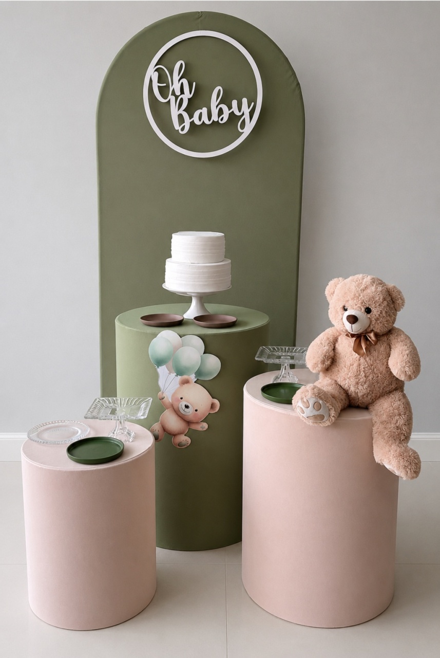 Chá de Bebê Urso Verde - FABIANA LOPES DECORACOES