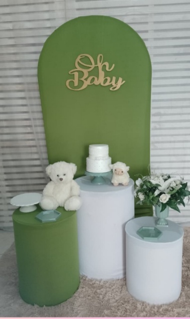 Chá de Bb Verde Oliva Kit Prata - Liviarts Criativa