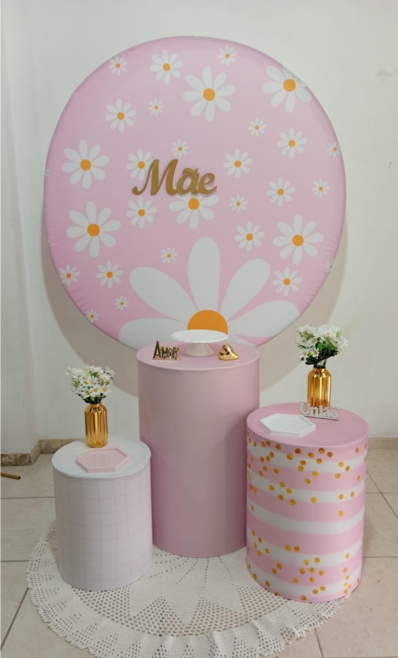 Kit Prata Margaridas Dia das Mães  - Liviarts Criativa