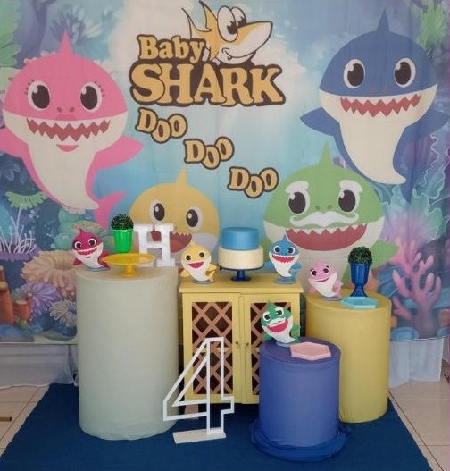 Baby Schark Kit Ouro - Liviarts Criativa