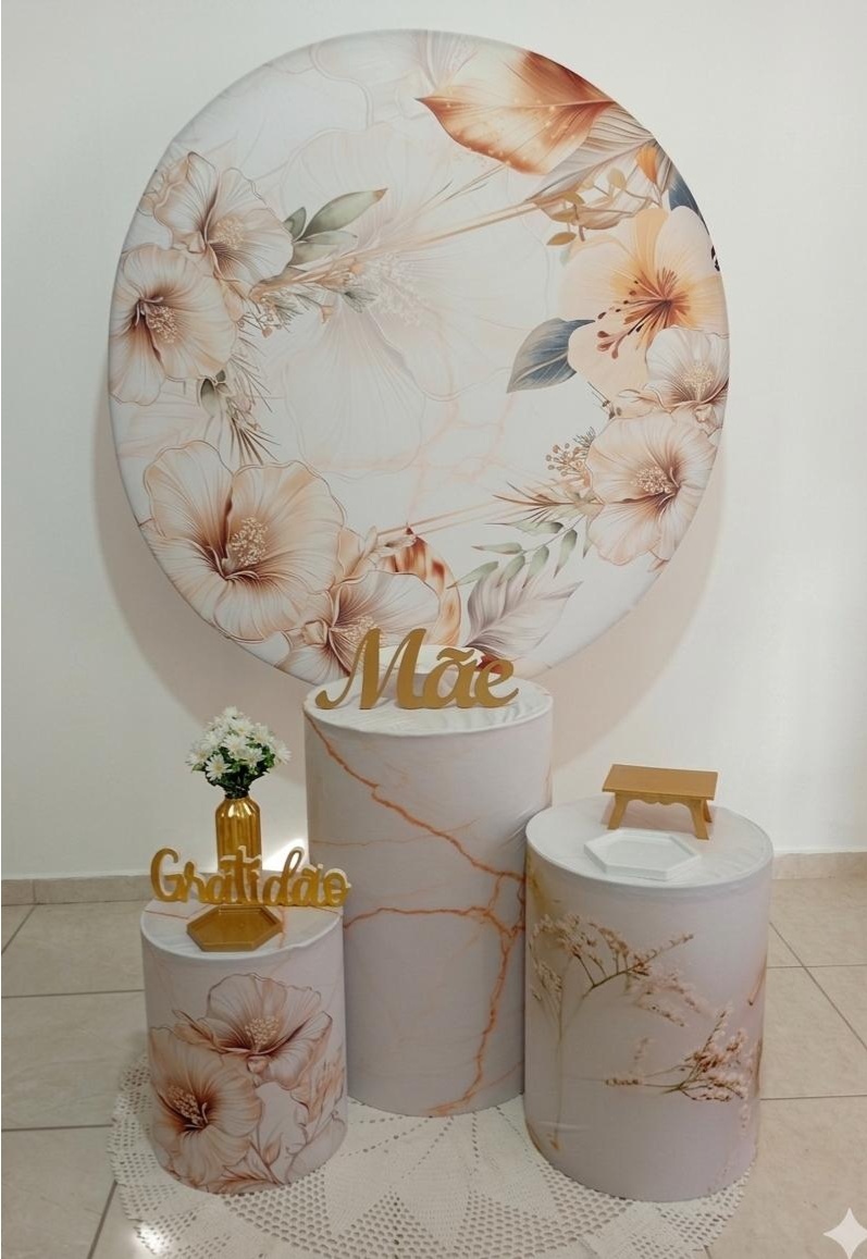 Kit Prata Dia das Mães Dorado - Liviarts Criativa