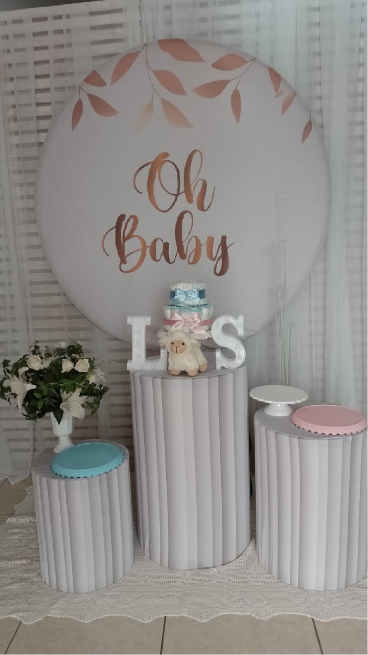Chá Revelação Oh Baby Kit Prata - Liviarts Criativa