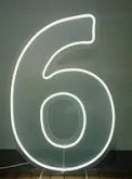 Numero 6 de Led Acrilico 40 Cm - Liviarts Criativa