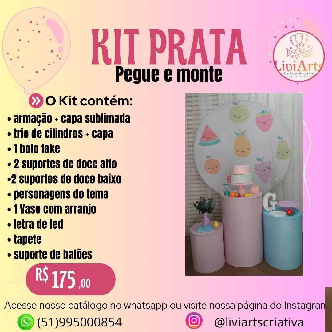 Frutinhas Kit Prata - Liviarts Criativa
