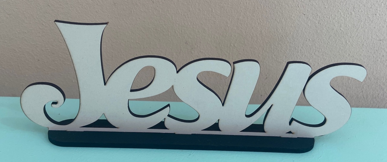 Jesus Mdf Display Mesa - Liviarts Criativa