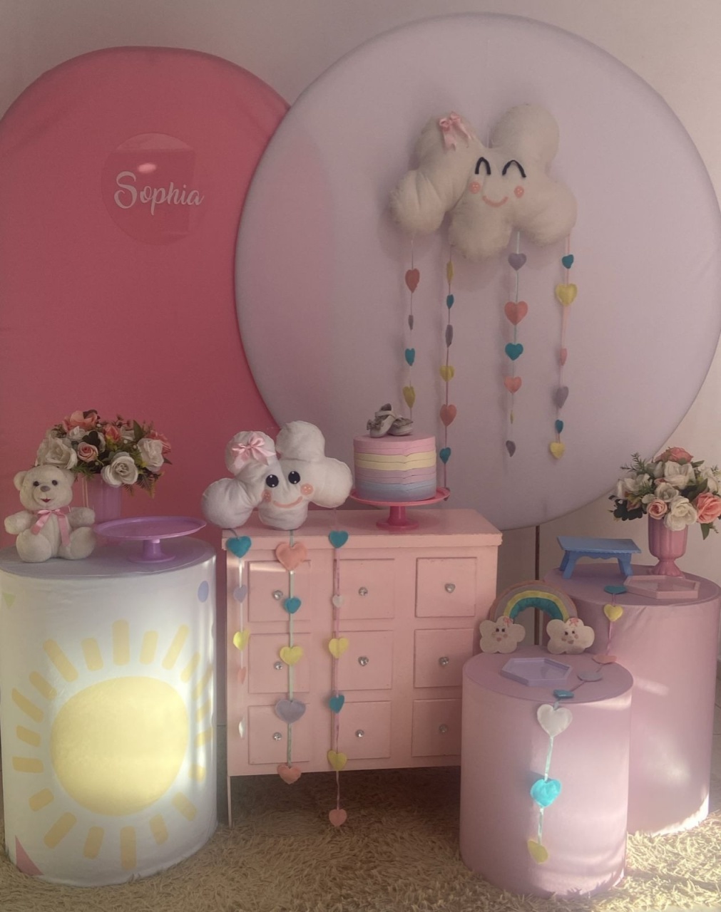 Chá de Bb Chuva de Amor Kit Ouro Personalizado - Liviarts Criativa