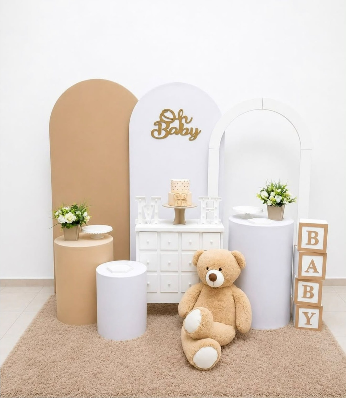 Kit Cha de Bb/Revelação Nude Esmeralda - Liviarts Criativa