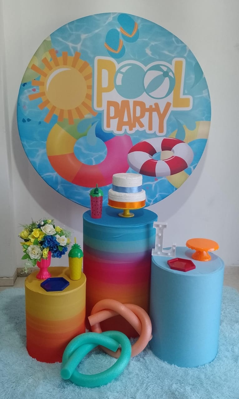 Pool Party Kit Prata - Liviarts Criativa