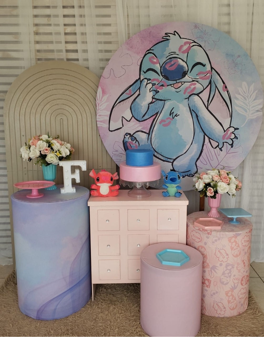 Stitch Beijos  Kit Ouro  - Liviarts Criativa