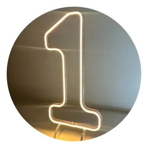 Numero 1 de Led Acrilico 40Cm - Liviarts Criativa