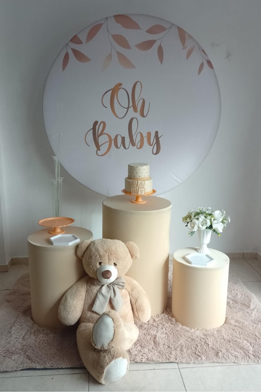 Chá de Bb Kit Prata C/ Adicional Urso G - Liviarts Criativa
