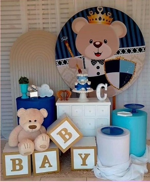 Chá de Bebê Urso Princípe Kit Diamante - Liviarts Criativa