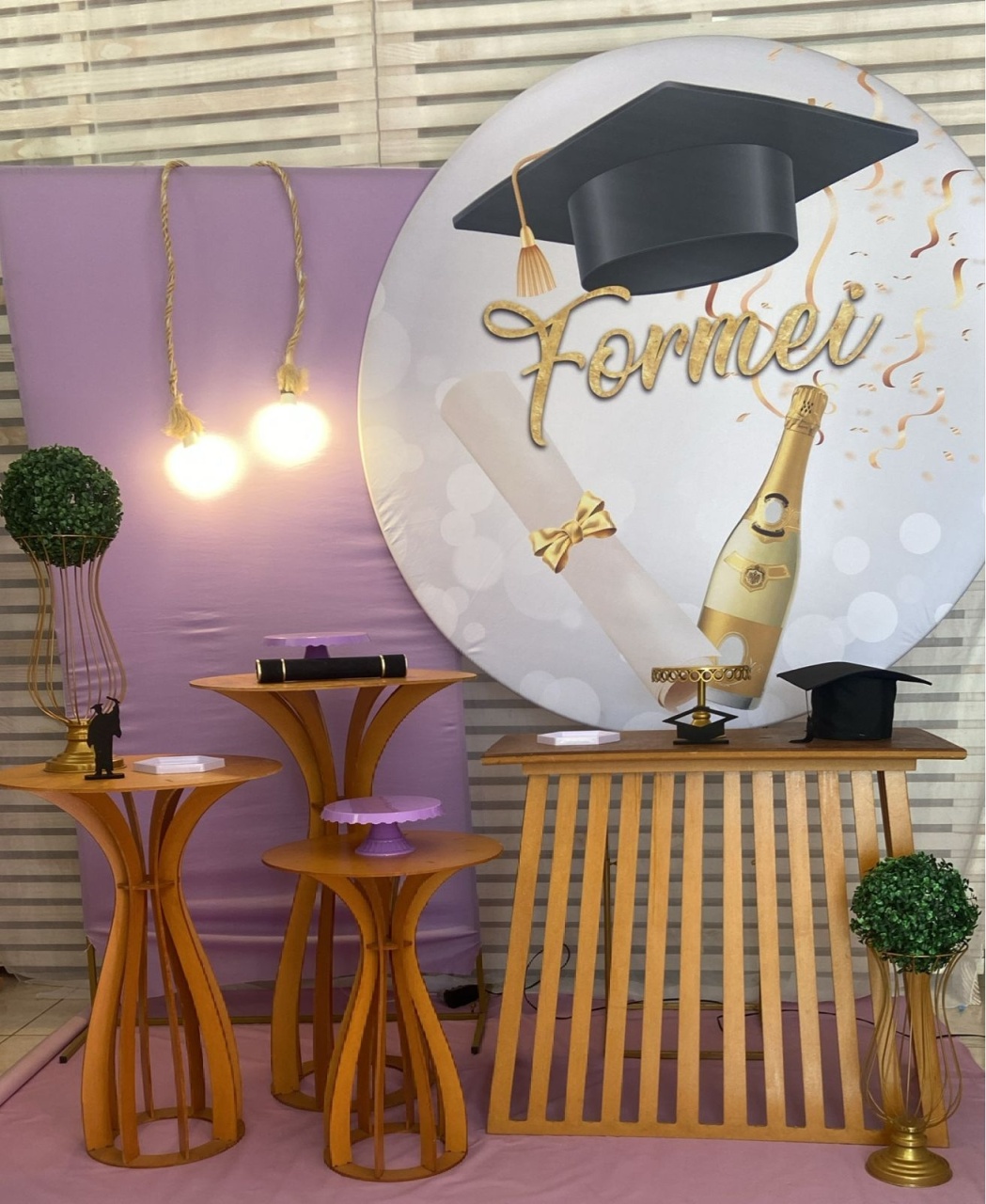 Formatura  Lilas Kit Ouro 2 - Liviarts Criativa