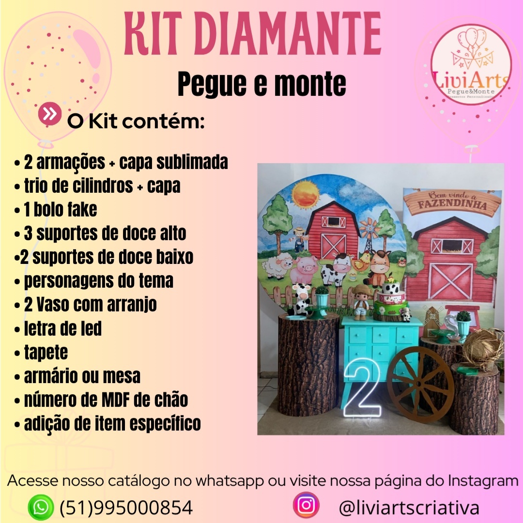 Fazendinha Kit Diamante - Liviarts Criativa