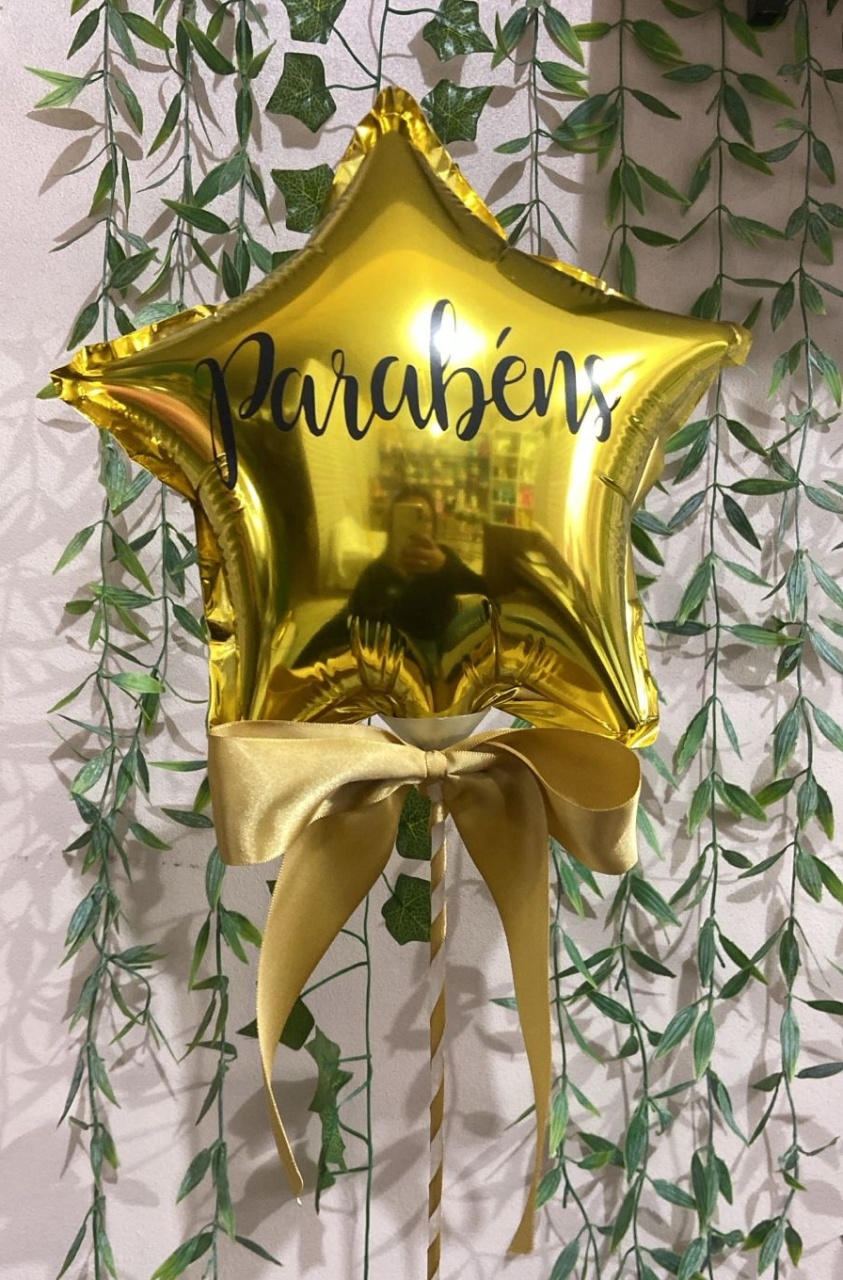 Balão Coração/ Estrela  Pequeno - Liviarts Criativa