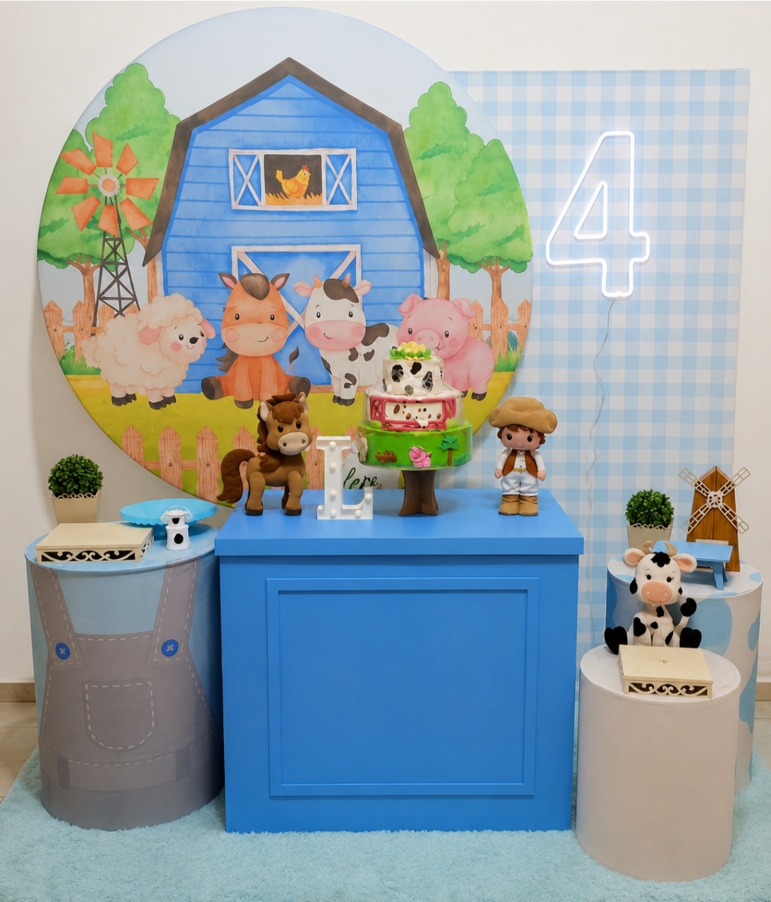 Fazendinha Azul Kit Diamante - Liviarts Criativa