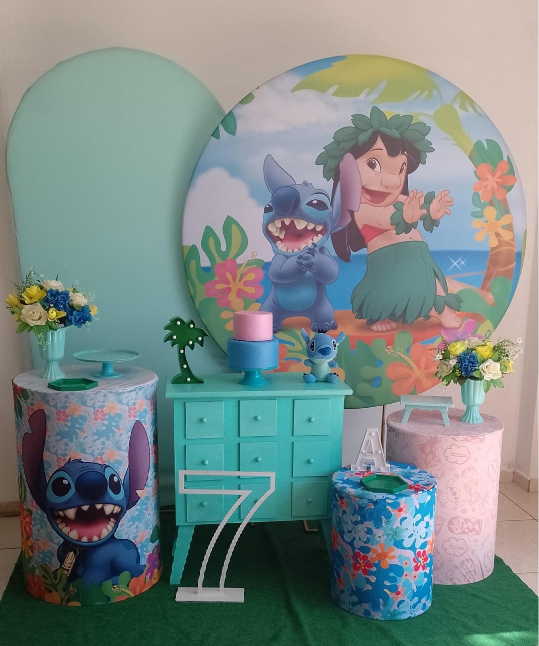 Lilo E Stich  Havaiano Kit Ouro - Liviarts Criativa
