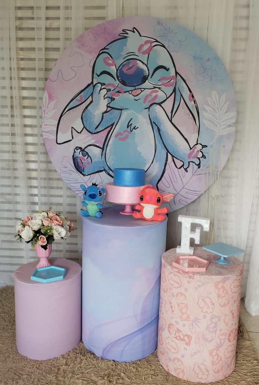 Stitch Beijos Kit Prata - Liviarts Criativa