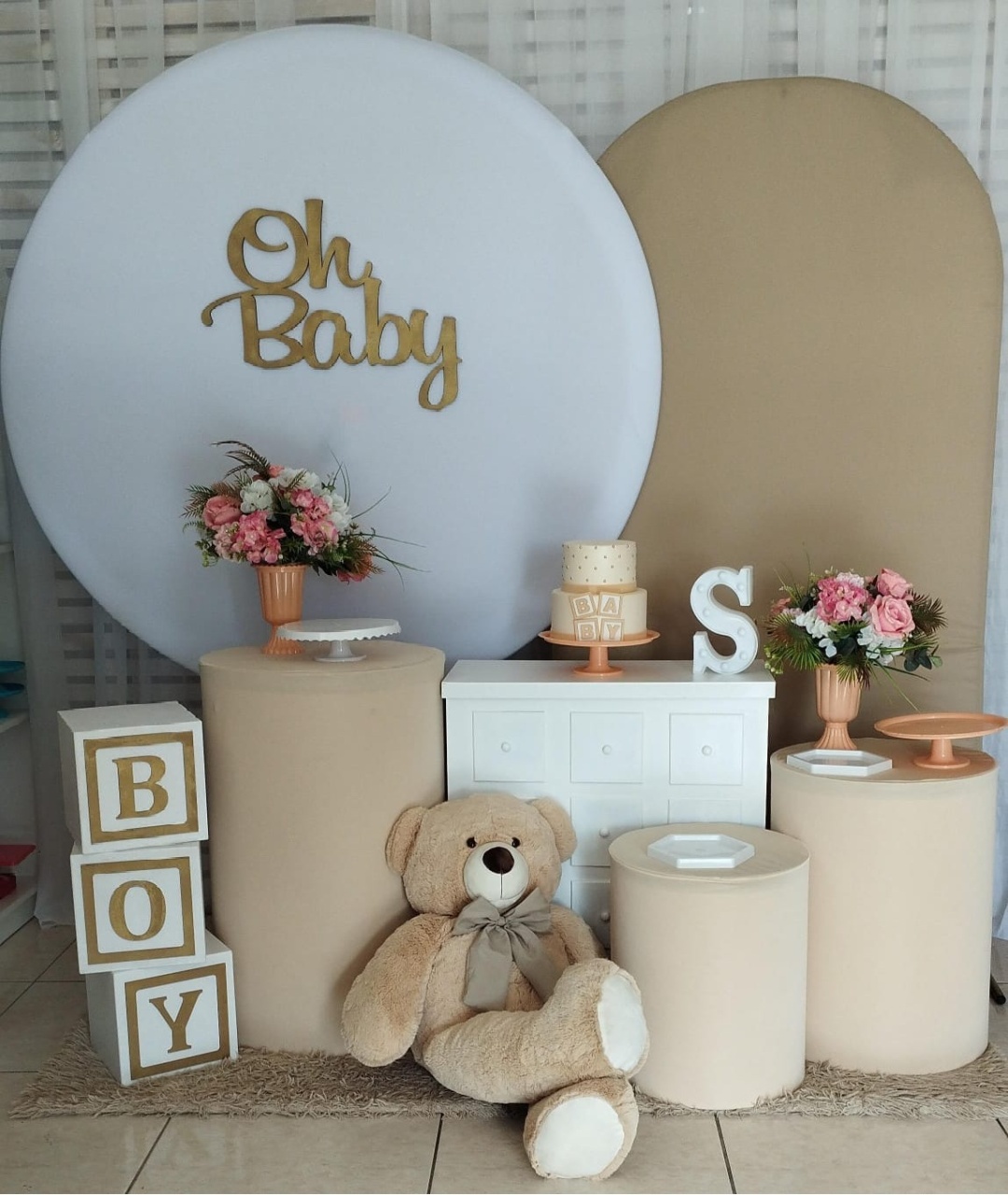 Chá de Bb Nude/ Boy Diamante - Liviarts Criativa