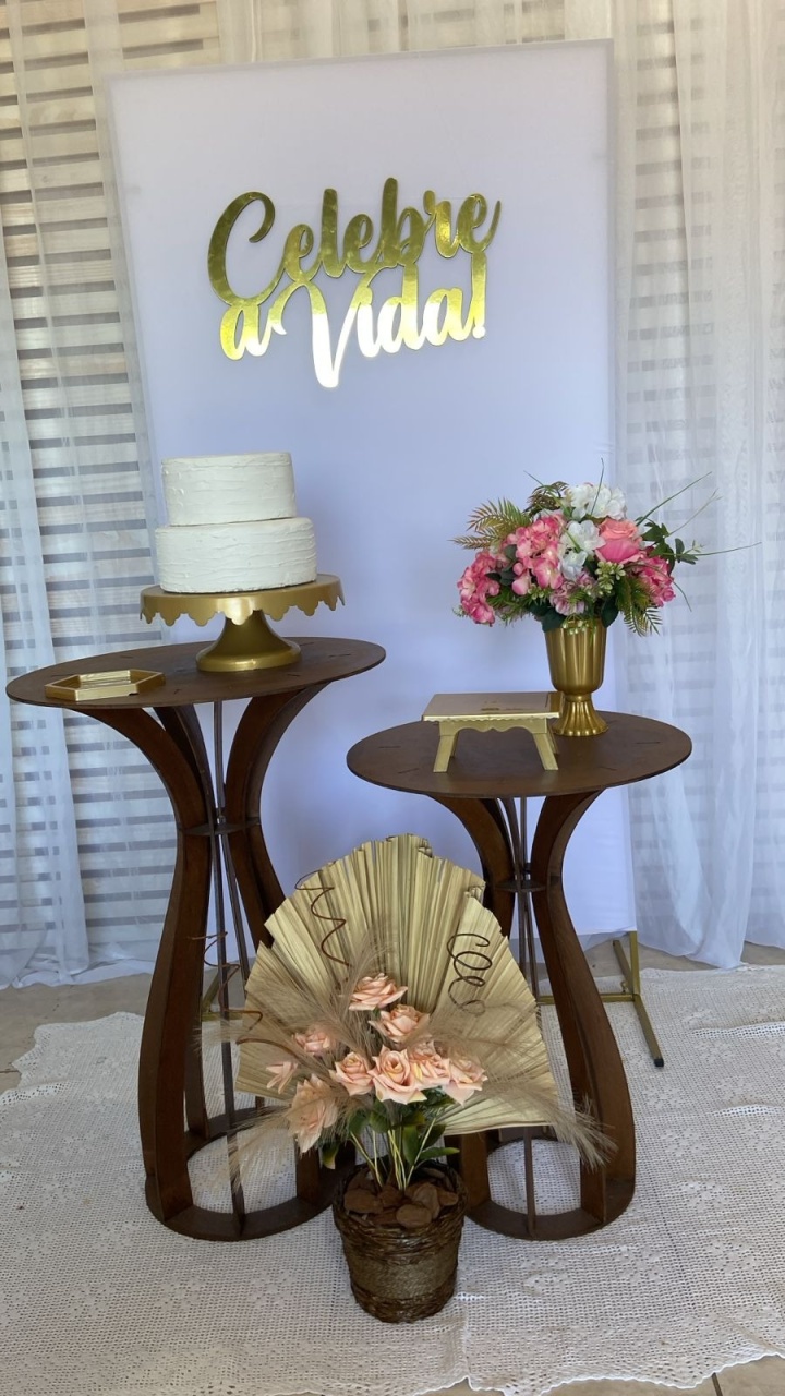 Adulto Celebre A Vida Branco E Dourado Kit Prata - Liviarts Criativa