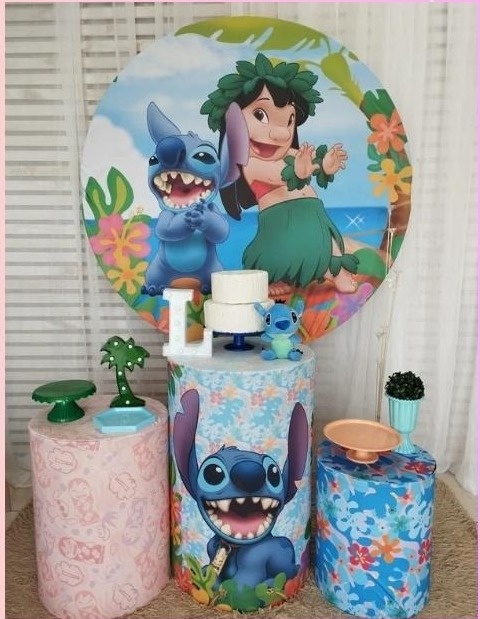 Stitch Havaiano Kit Prata - Liviarts Criativa