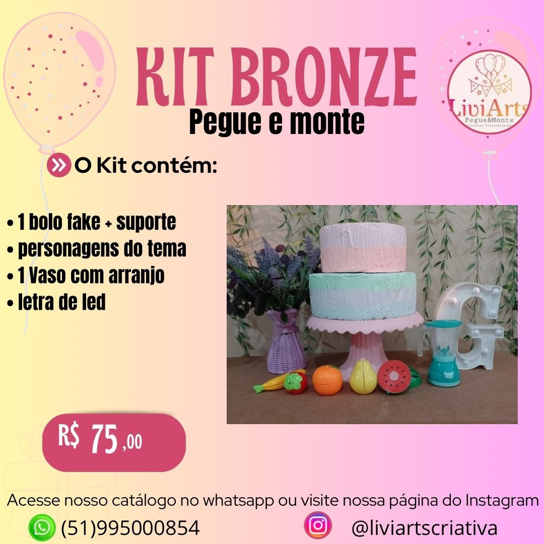 Frutinhas Kit Bronze - Liviarts Criativa
