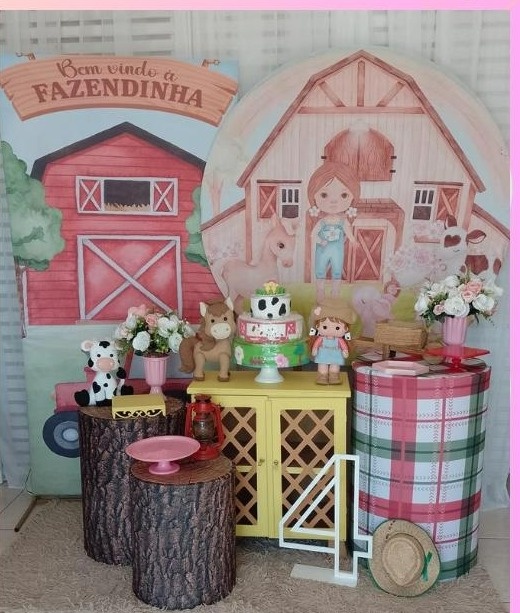 Fazendinha Rosa Kit Ouro - Liviarts Criativa