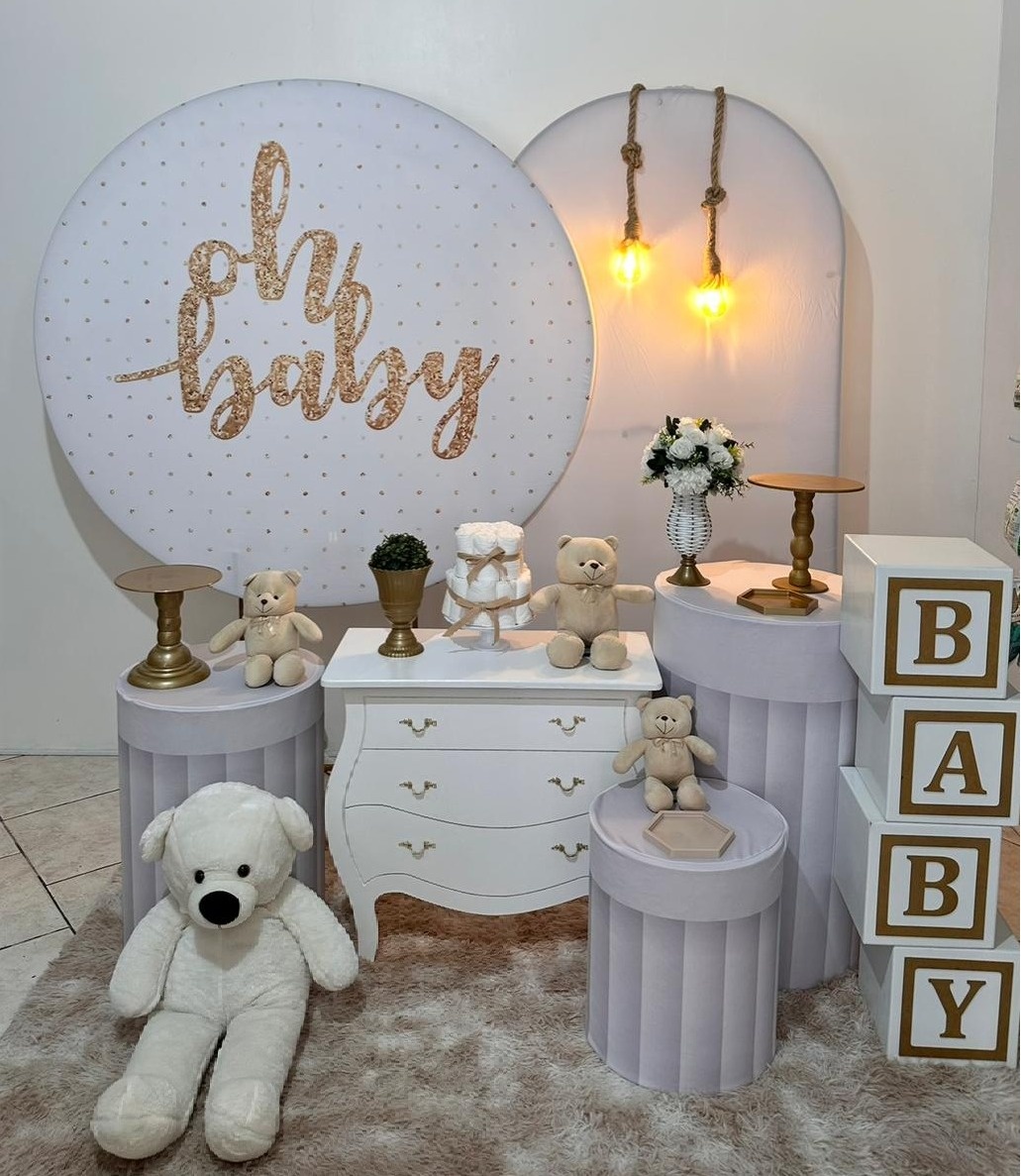 Kit 3 Oh Baby Branco  - Michi Pegue e Monte