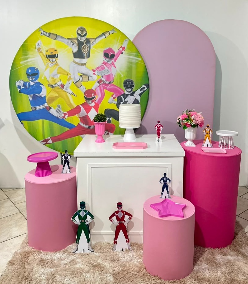 Kit 4 Power Rangers Menina - Michi Pegue e Monte