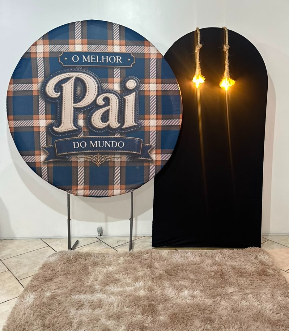 Cenário Dia dos Pais Dois Paineis - Michi Pegue e Monte