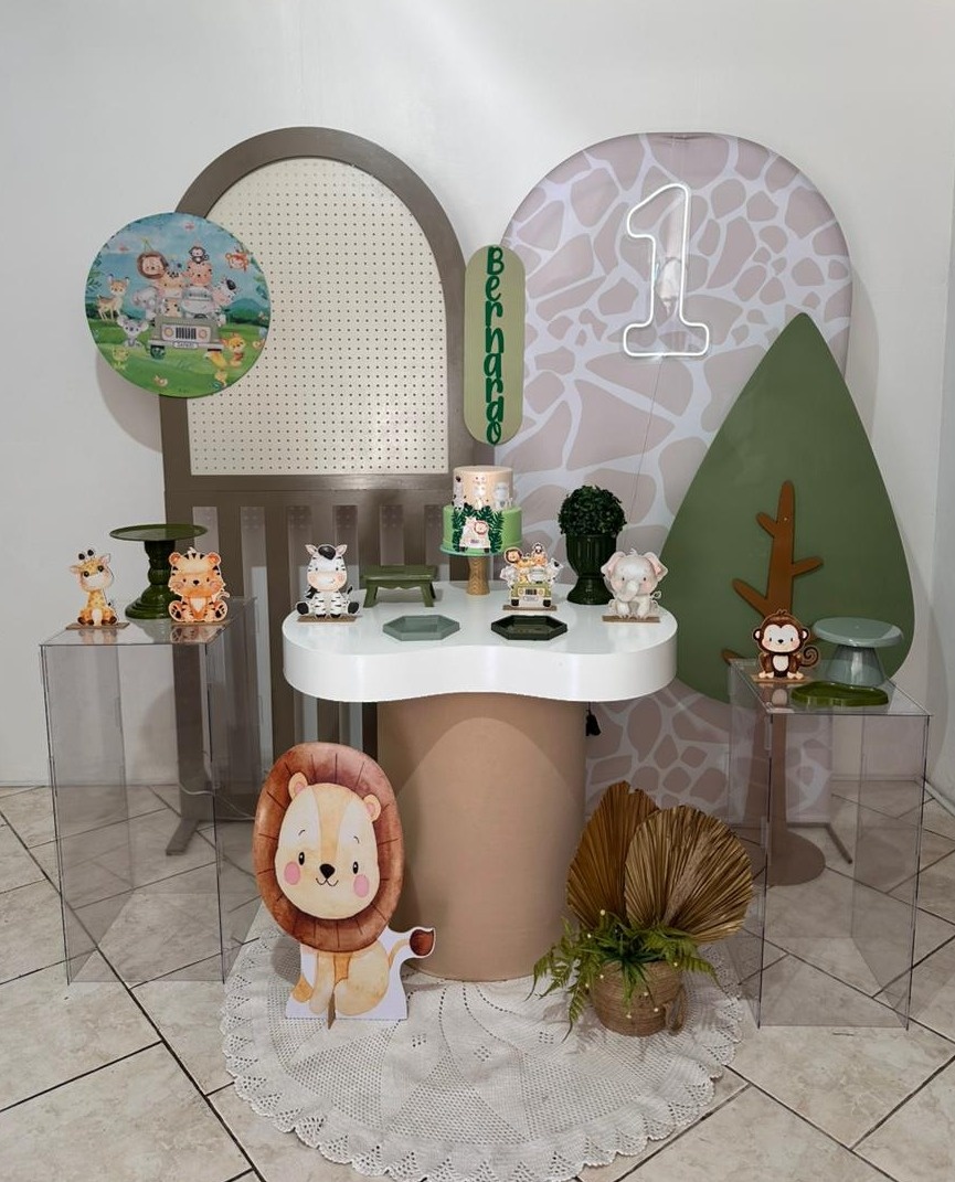 Kit Composição Safari Com Mini Paínel - Michi Pegue e Monte