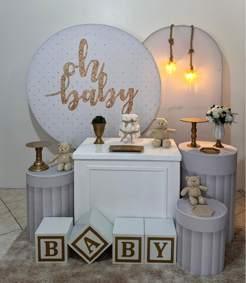 Kit 4 Oh Baby Branco   - Michi Pegue e Monte