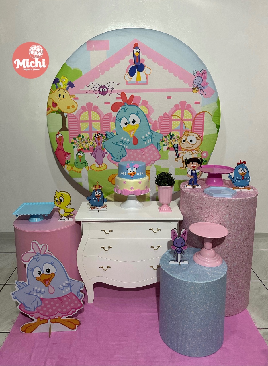 Kit 2 Galinha Pintadinha   - Michi Pegue e Monte