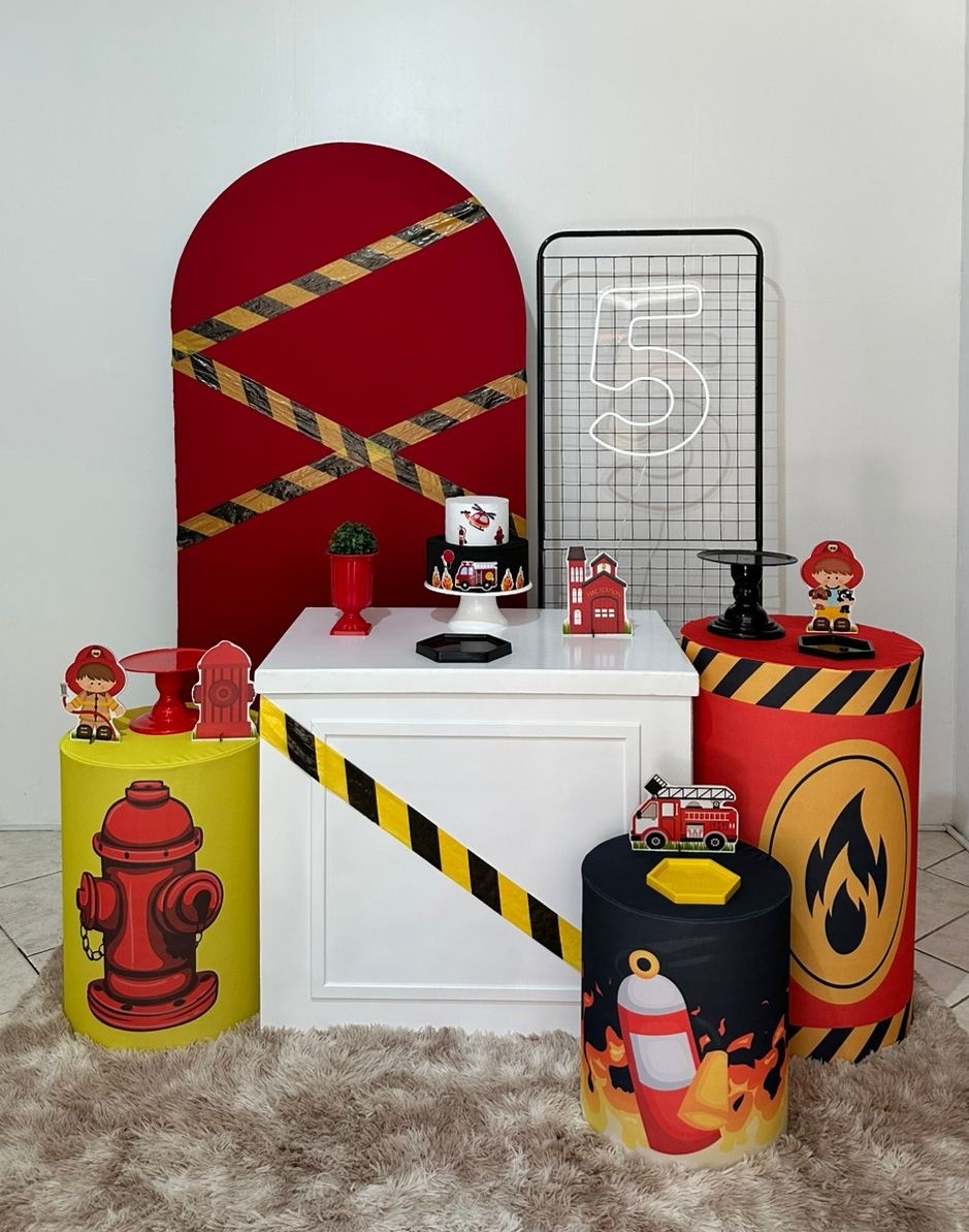Kit Encanto Bombeiro Com Led - Michi Pegue e Monte