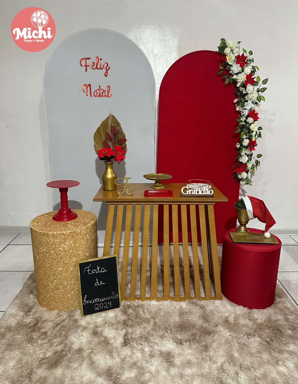 Kit Painéis Romano Natal  - Michi Pegue e Monte