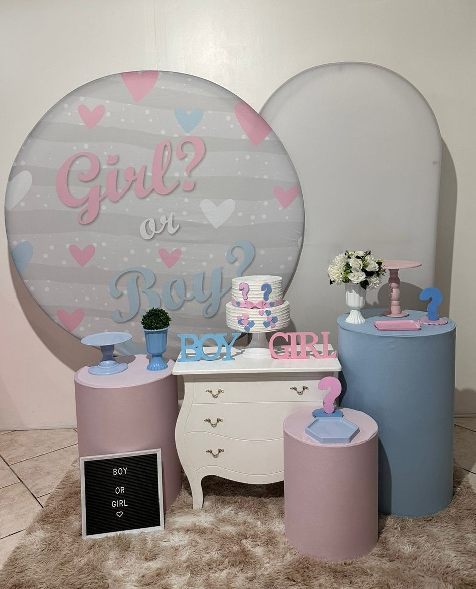 Kit 3 Chá Revelação Azul E Rosa - Michi Pegue e Monte