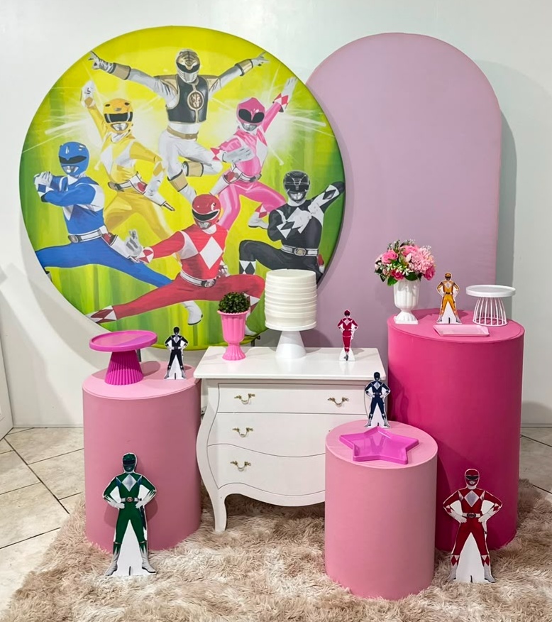 Kit 3 Power Rangers Menina - Michi Pegue e Monte