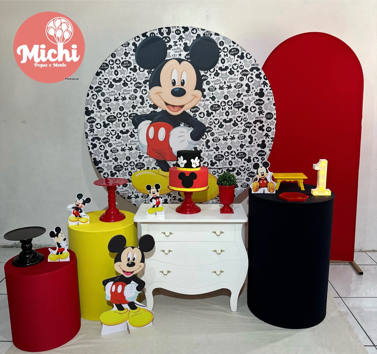 Kit 3  Mickey   - Michi Pegue e Monte