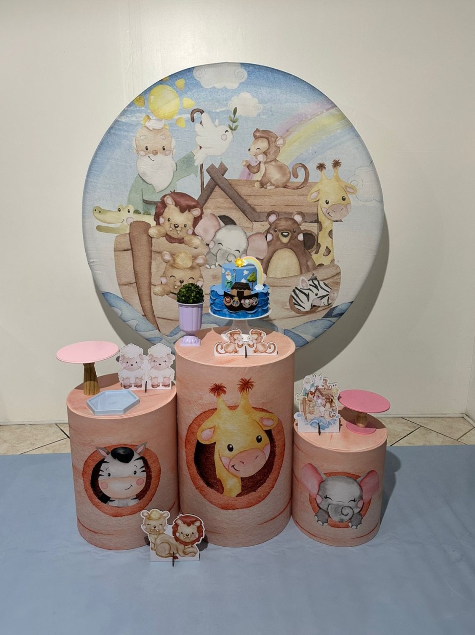 Kit 1 Arca de Noé Menina - Michi Pegue e Monte