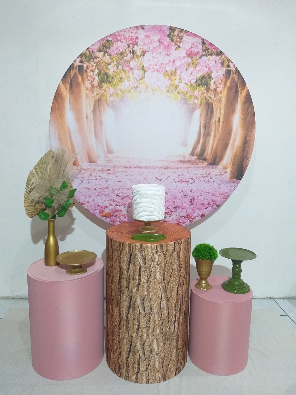 Kit 1 Árvores Rosa  - Michi Pegue e Monte
