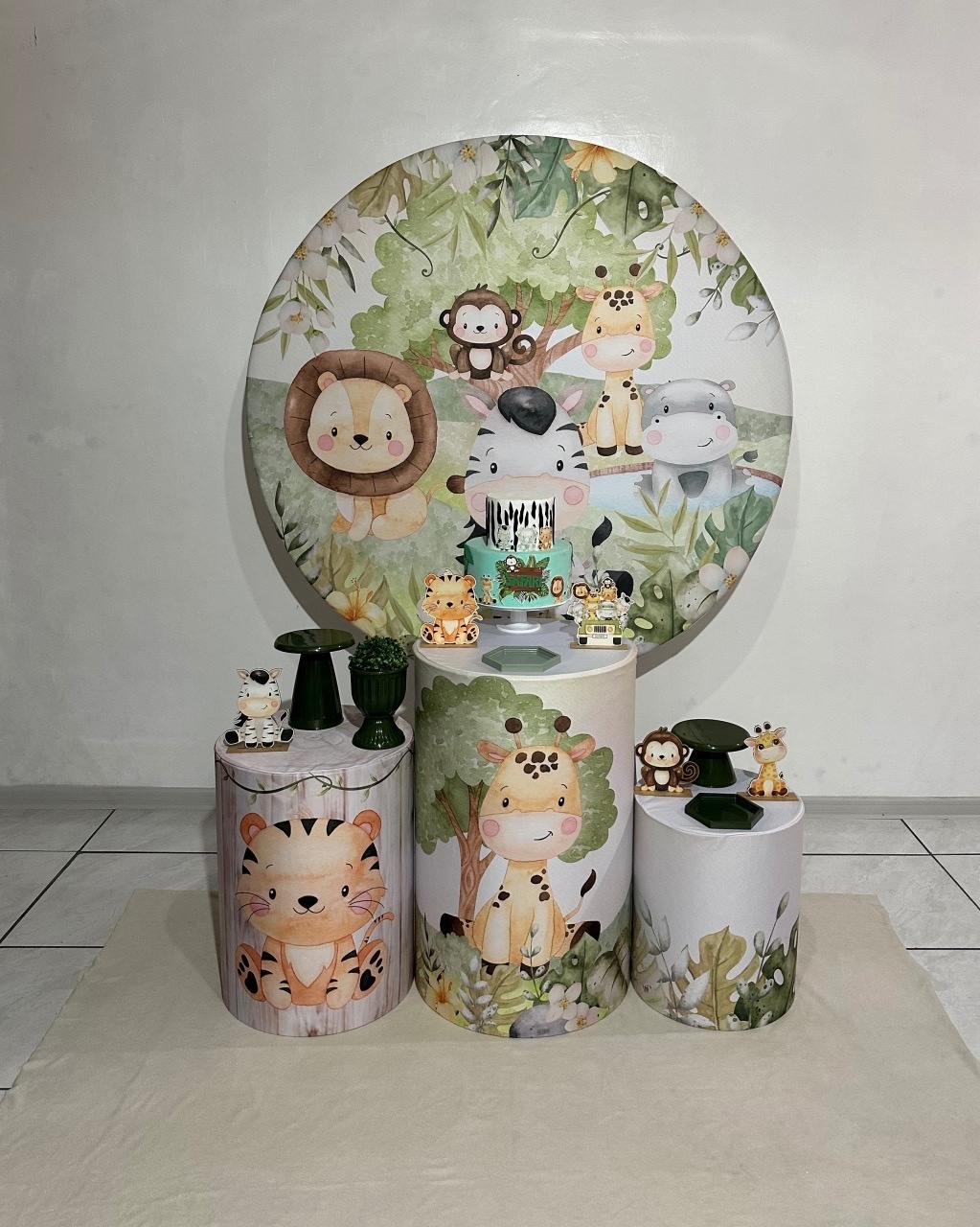 Kit 1 Safari Baby Capas Estampada  - Michi Pegue e Monte