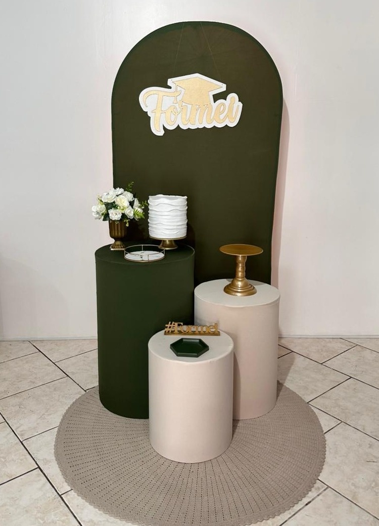 Kit Formei Paínel Romano Verde E Nude - Michi Pegue e Monte