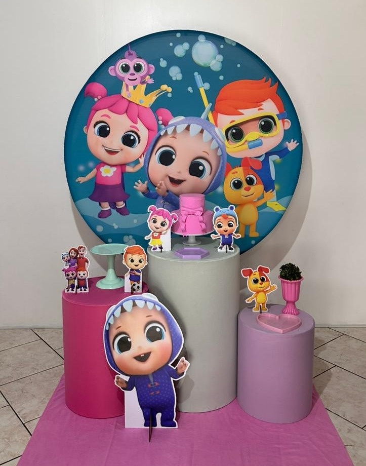 Kit 1 Little Angel Menina - Michi Pegue e Monte