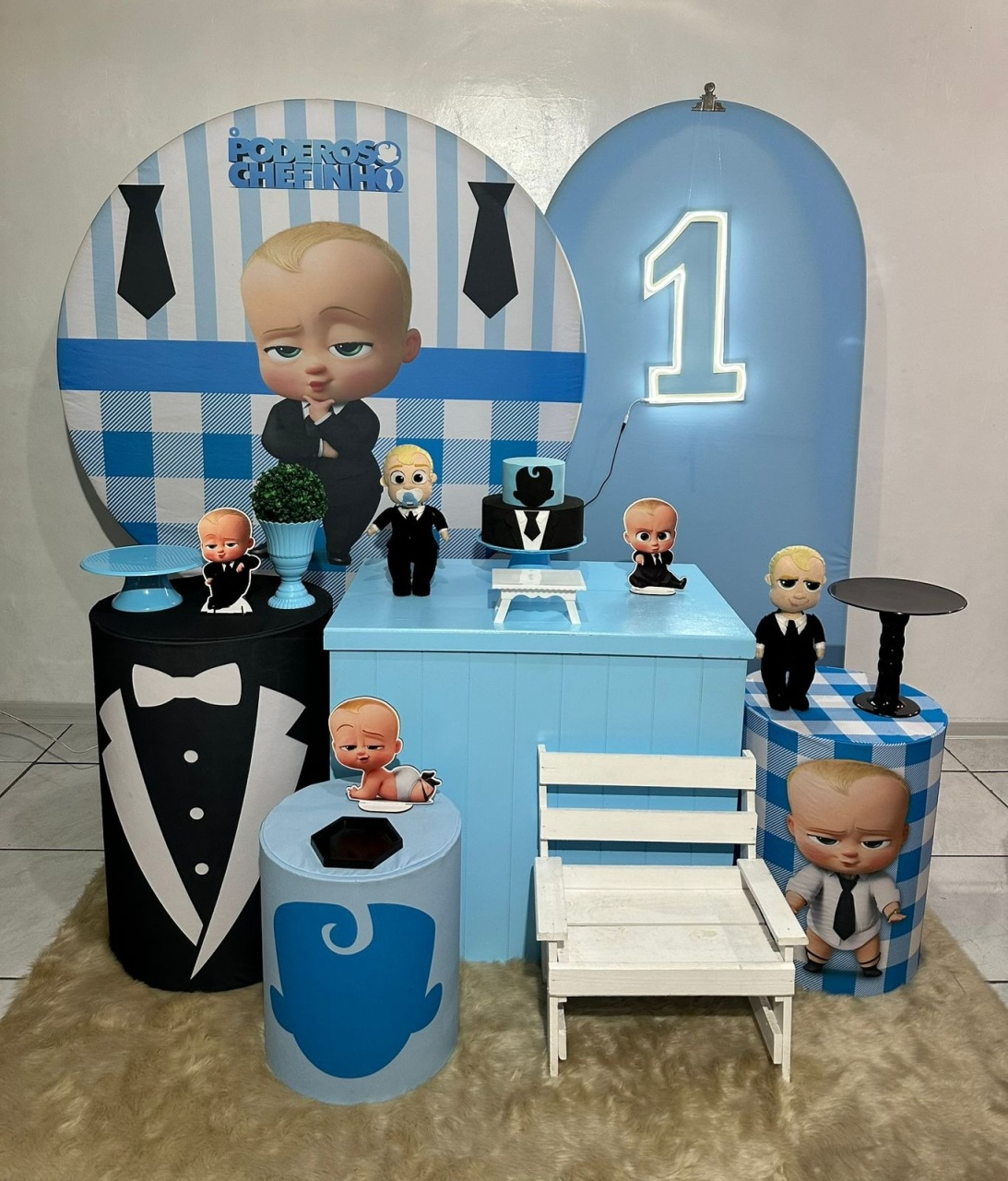 Kit 4 Poderoso Chefinho Capas das Mesas Estampadas  - Michi Pegue e Monte